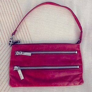 Hobo Red Leather Little Clutch Purse